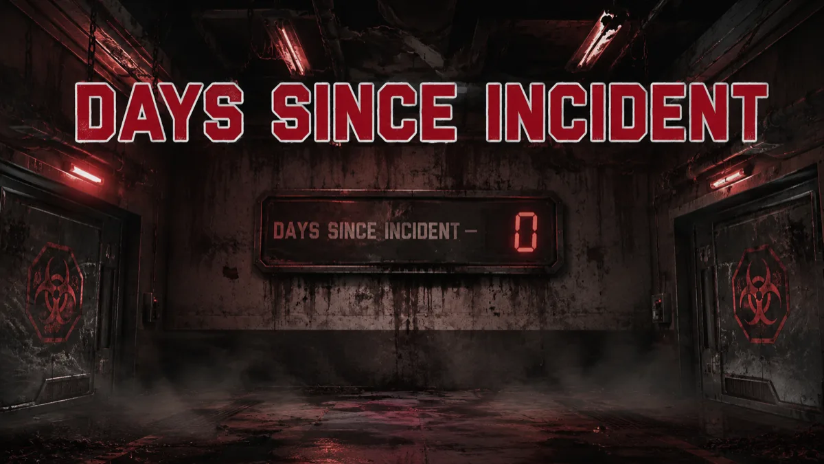 Days Since Incident — Reset the Sign | FunClicker.com