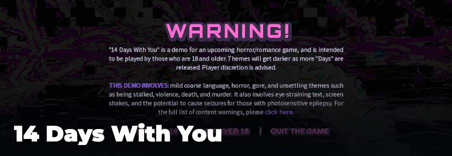 14 Days With You — play the free online horror game on FunClicker
