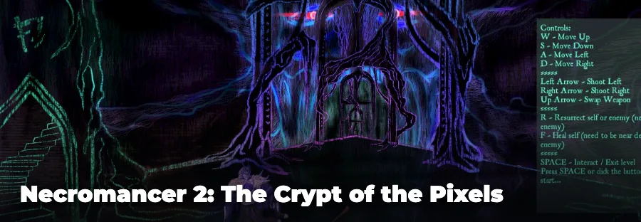 Necromancer 2: The Crypt of the Pixels — play the free online horror game on FunClicker