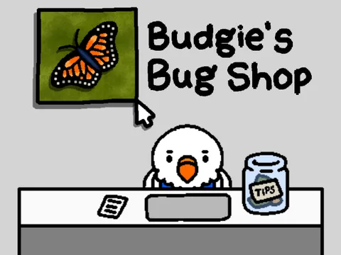 Budgie's Bug Shop Demo — play the free online idle game on FunClicker