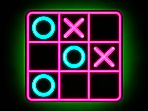 Neon Tic Tac Toe — play the free online puzzle game on FunClicker