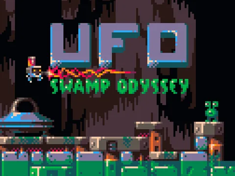 UFO Swamp Odyssey — play the free online platformer game on FunClicker